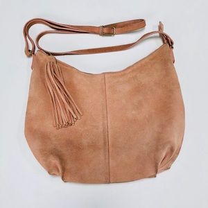 Blush suede purse - Margot millennial pink bag